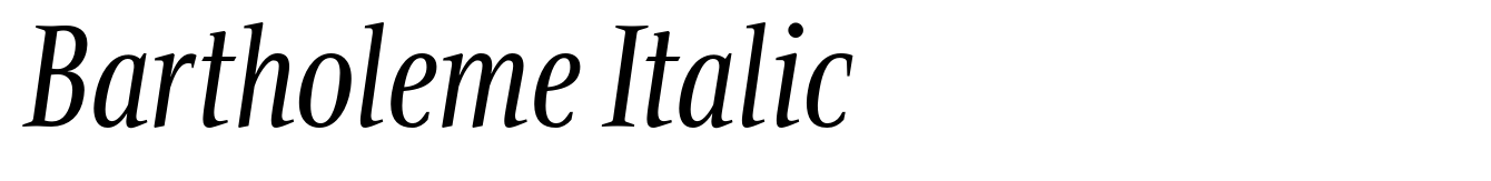Bartholeme Italic